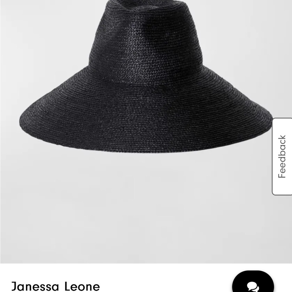 Janessa Leone Black Wide-Brim Hat